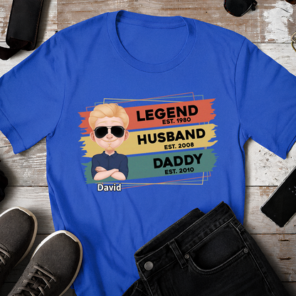 VPST21 Legend Husband Daddy - Personalized T-shirt Hoodie