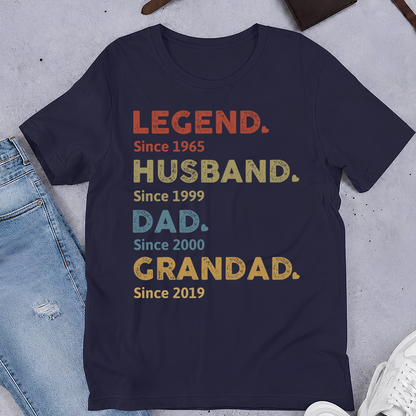 VPST09 Legend Husband Dad Grandad - Personalized Custom T-shirt Hoodie