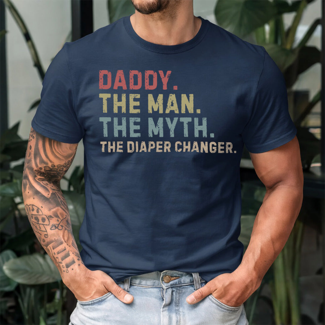 PST227 The Man The Myth The Diaper Changer - Personalized Custom T-shirt Hoodie