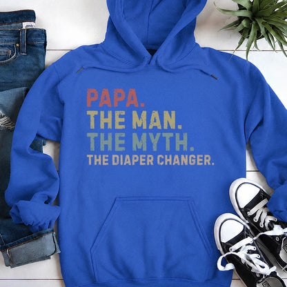 PST227 The Man The Myth The Diaper Changer - Personalized Custom T-shirt Hoodie