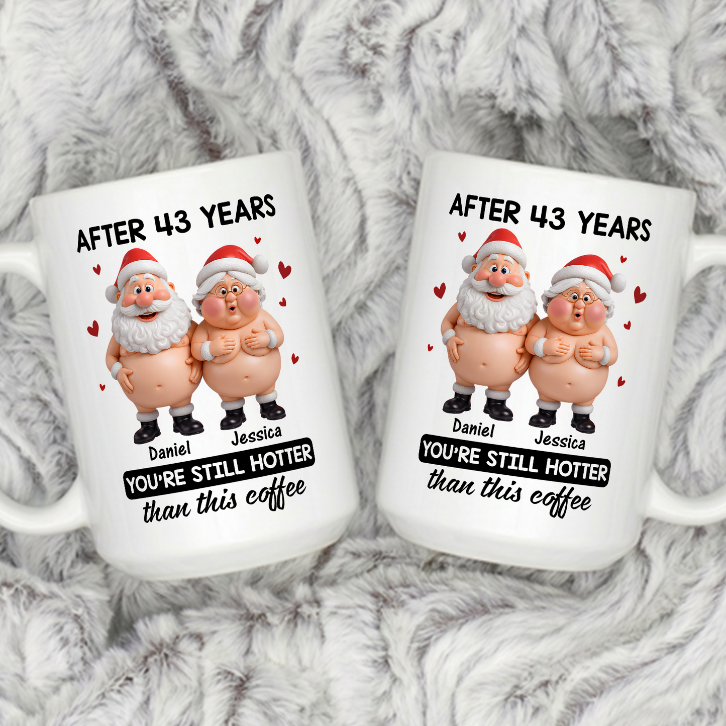VPST55 You're Still Hotter Than This Coffee Christmas Couple Funny - White Mug Accent Mug