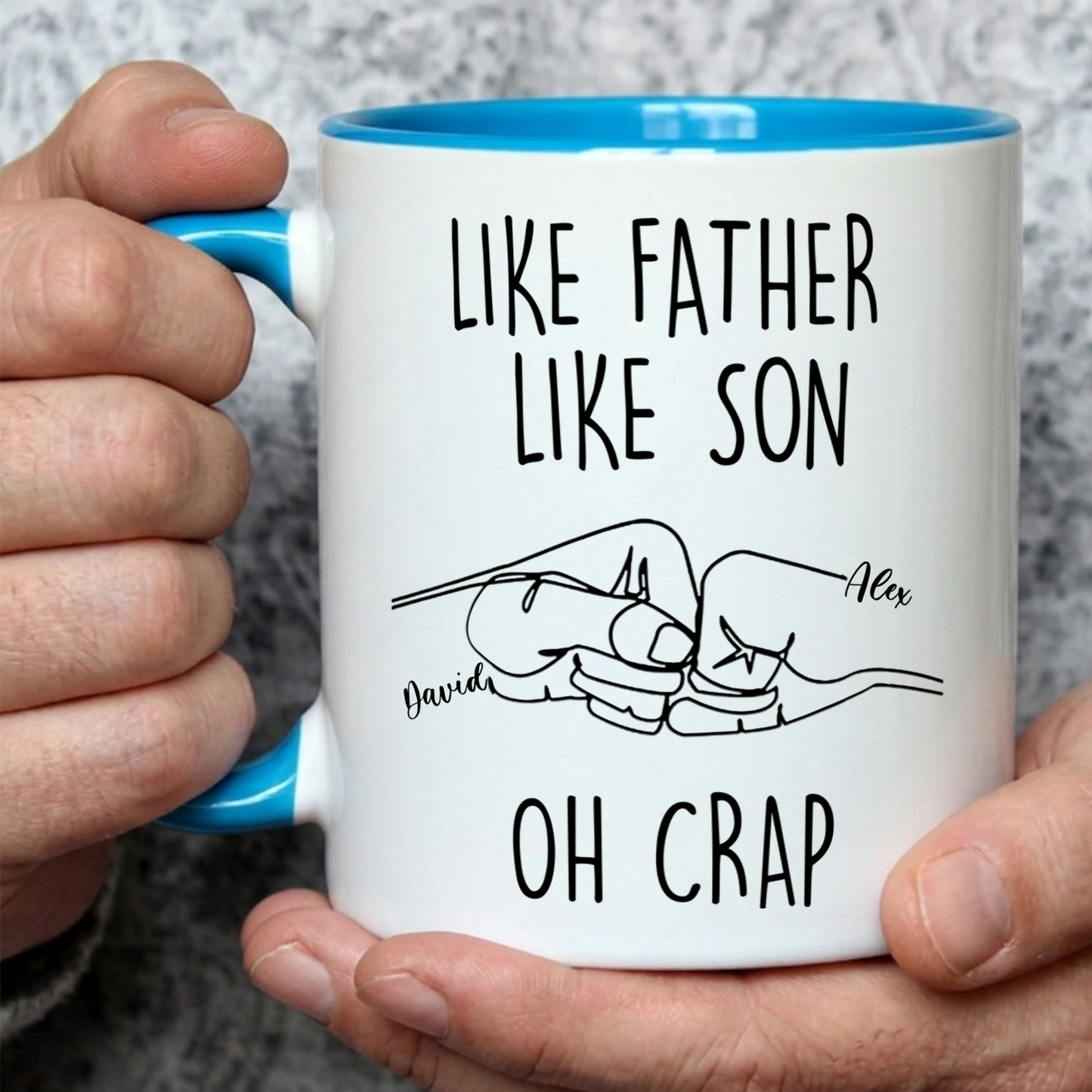 VPST13 Like Father Like Daughter Oh Crap - Personalized Mug