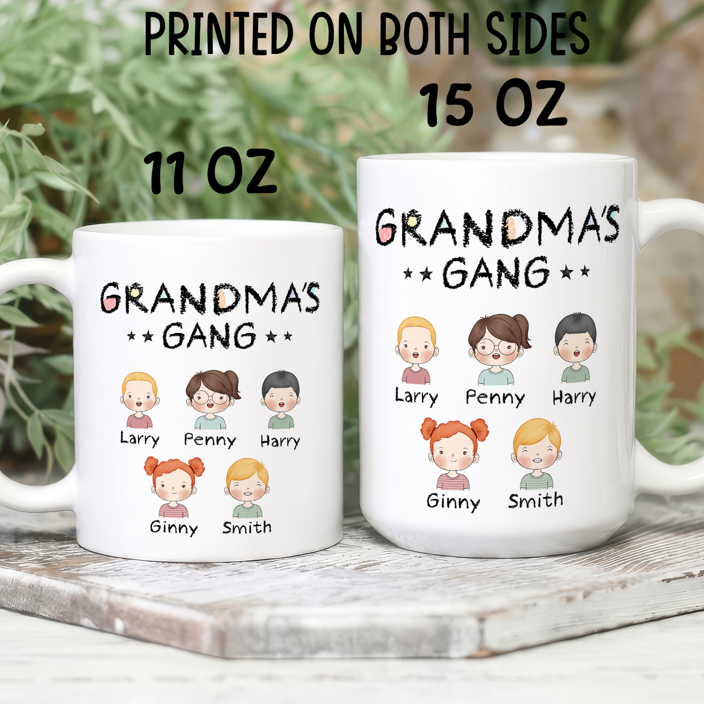 VPST04 Daddy's Mommy's Gang - Personalized White Mug Accent Mug