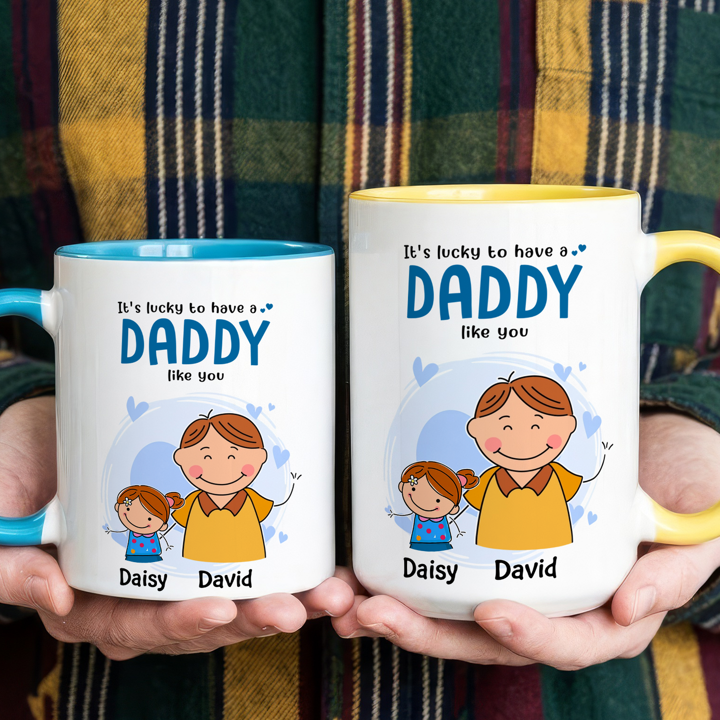 VPST03 It's Lucky To Have A Grandma/Grandpa Like You - Personalized White Mug Accent Mug