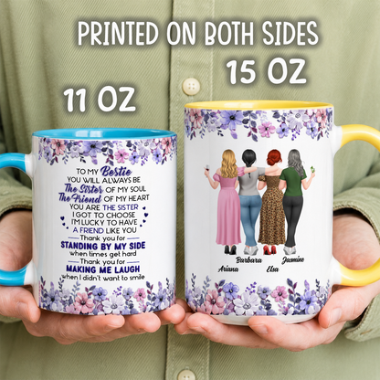 VPST78 The Sister Of My Soul The Friend Of My Heart - Personalized White Mug Accent Mug