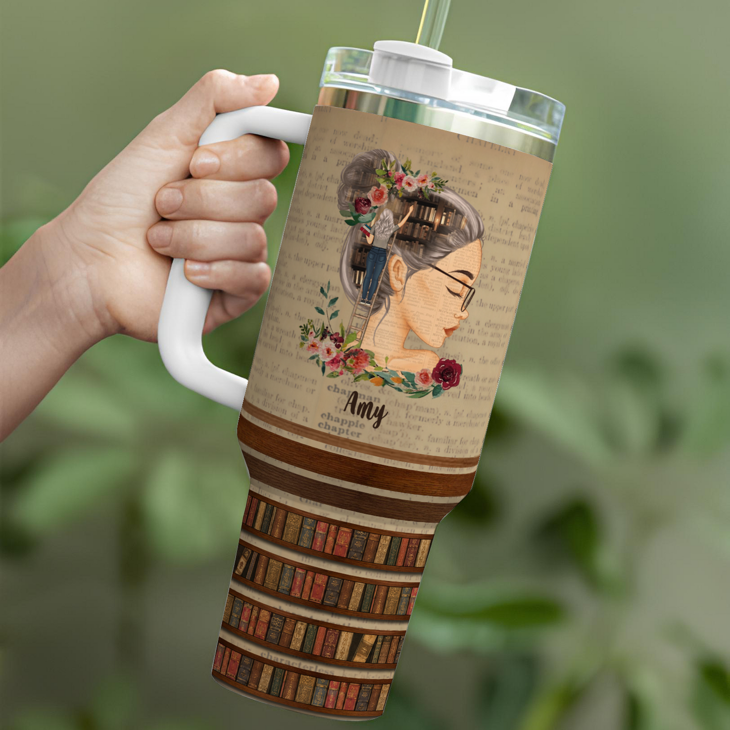 APST10 Just A Girl Who Loves Books - Personalized Custom Tumbler