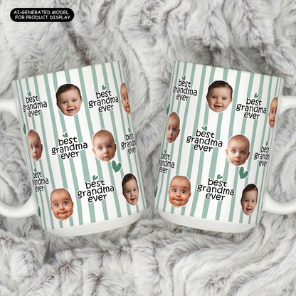 VPST39 Photo Upload Best Dad Best Mom Ever - Personalized White Mug Accent Mug
