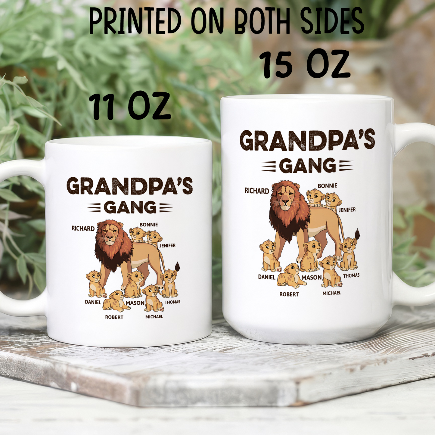 VPST06 Daddy's Gang - Personalized White Mug Accent Mug