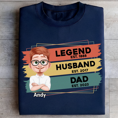 VPST21 Legend Husband Daddy - Personalized T-shirt Hoodie
