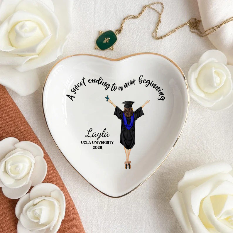 PSD06 A Sweet Ending To A New Beginning - Personalized Custom Jewelry Dish