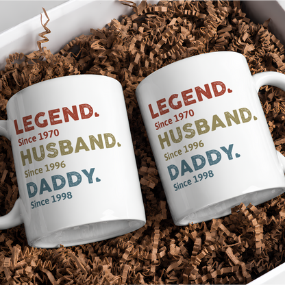 VPST09 Legend Husband Dad Grandad - Personalized Mug