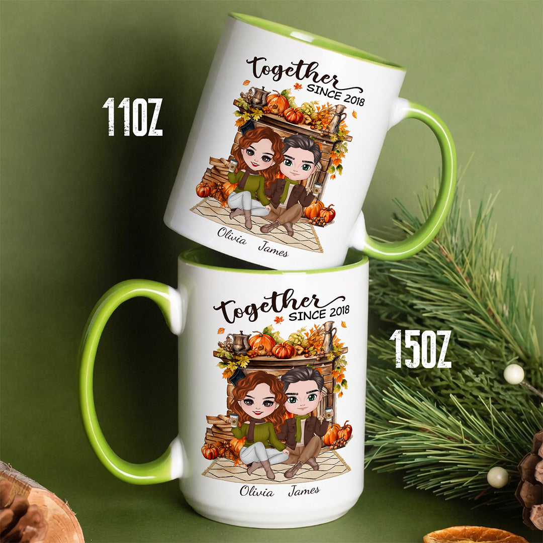 UPST80 Together Since Autumn - Personalized White Mug Accent Mug