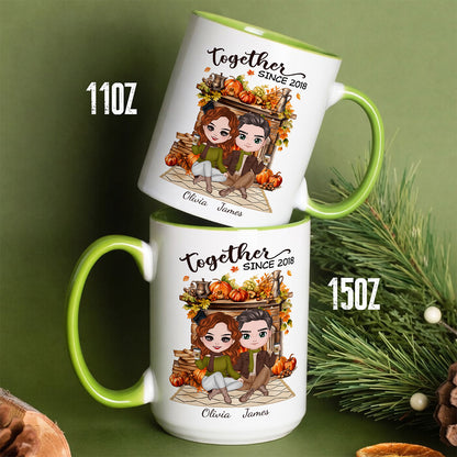 UPST80 Together Since Autumn - Personalized White Mug Accent Mug
