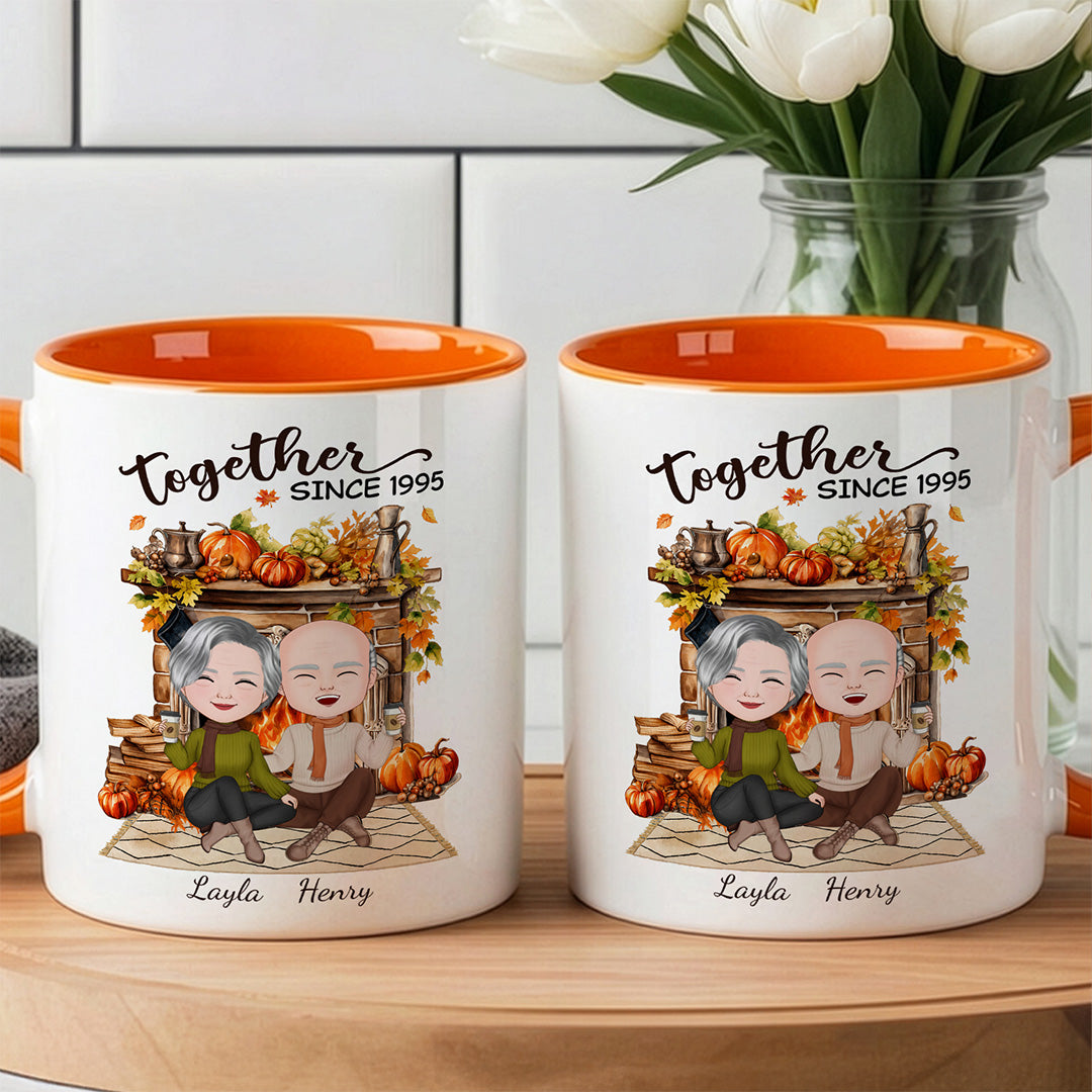 UPST80 Together Since Autumn - Personalized White Mug Accent Mug