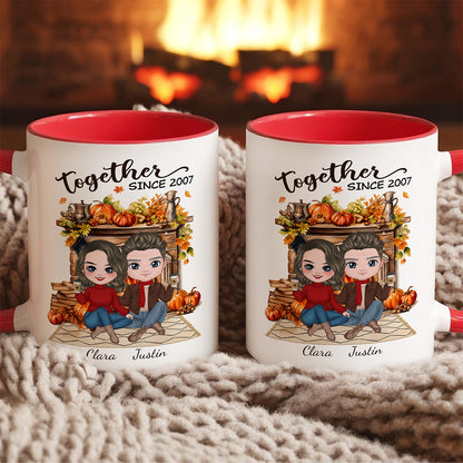 UPST80 Together Since Autumn - Personalized White Mug Accent Mug
