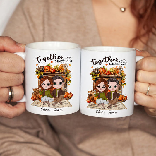 UPST80 Together Since Autumn - Personalized White Mug Accent Mug