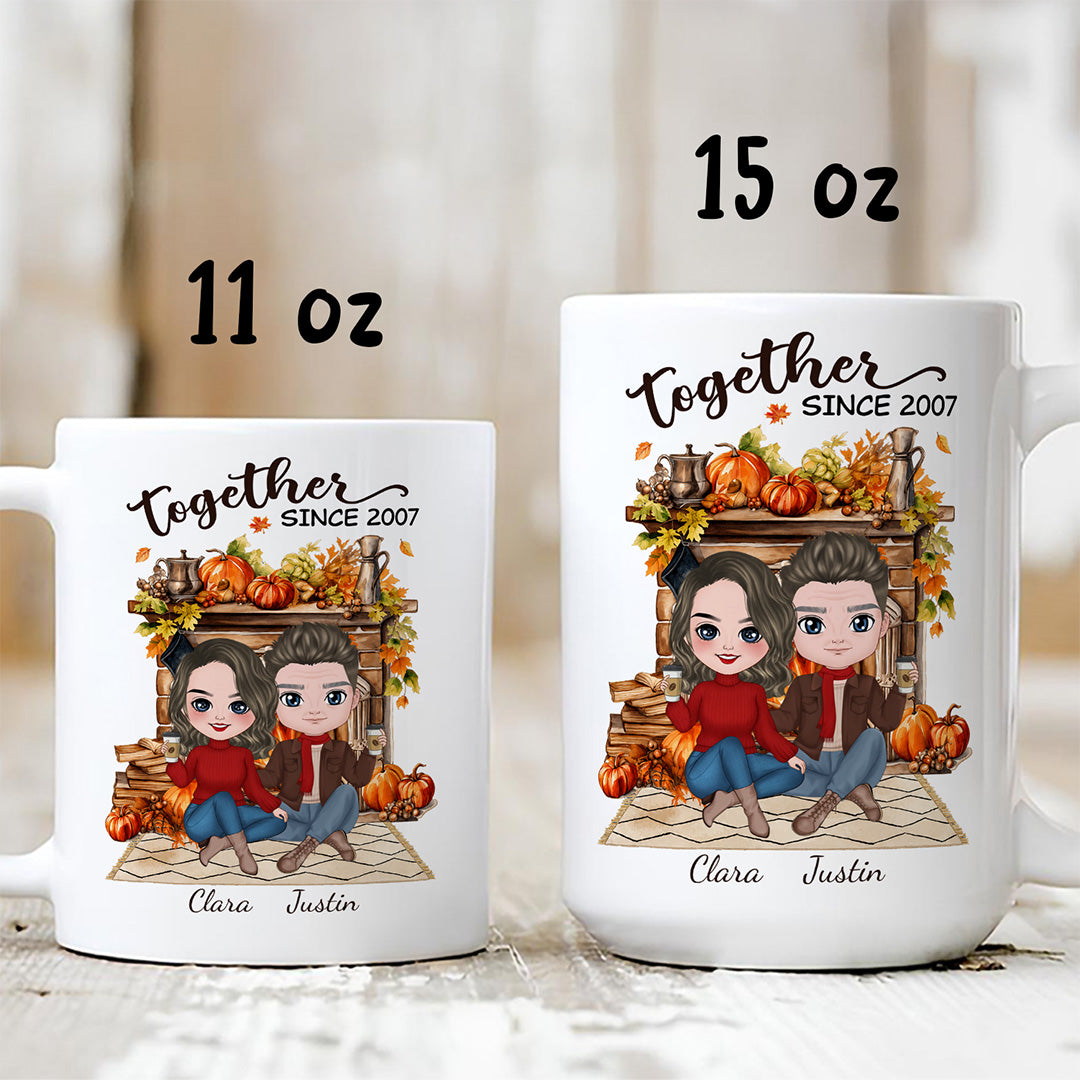 UPST80 Together Since Autumn - Personalized White Mug Accent Mug