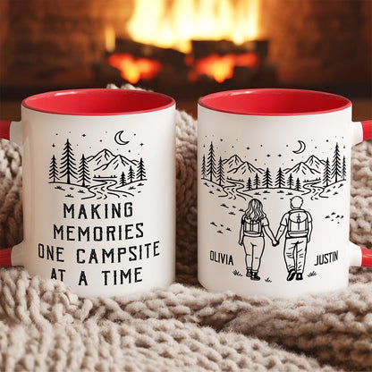 UPST81 Adventure Is Better When We're Lost Together - Personalized White Mug Accent Mug