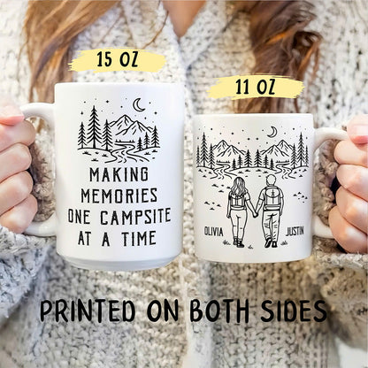 UPST81 Adventure Is Better When We're Lost Together - Personalized White Mug Accent Mug