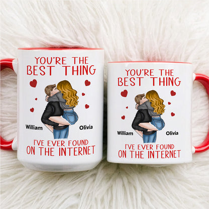 UPST82 You're The Best Thing I've Ever Found On The Internet - Personalized White Mug Accent Mug