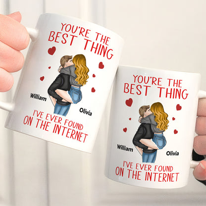 UPST82 You're The Best Thing I've Ever Found On The Internet - Personalized White Mug Accent Mug
