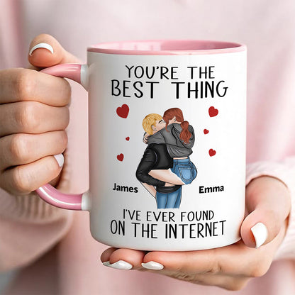 UPST82 You're The Best Thing I've Ever Found On The Internet - Personalized White Mug Accent Mug