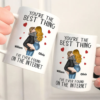 UPST82 You're The Best Thing I've Ever Found On The Internet - Personalized White Mug Accent Mug