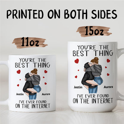UPST82 You're The Best Thing I've Ever Found On The Internet - Personalized White Mug Accent Mug