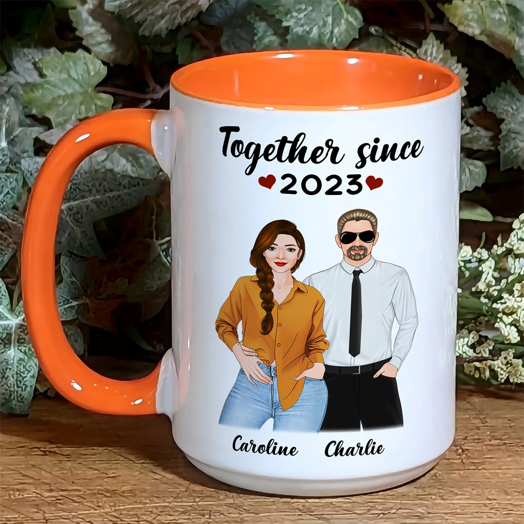 UPST83 Together Since - Personalized White Mug Accent Mug