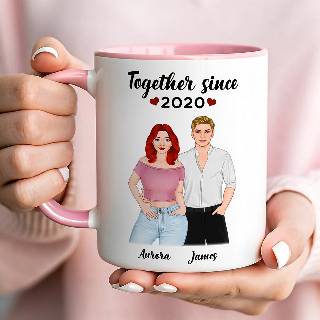 UPST83 Together Since - Personalized White Mug Accent Mug