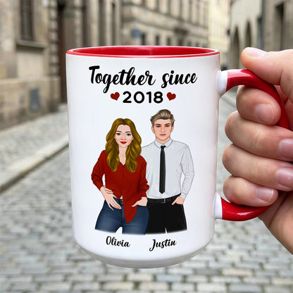 UPST83 Together Since - Personalized White Mug Accent Mug