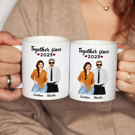 UPST83 Together Since - Personalized White Mug Accent Mug