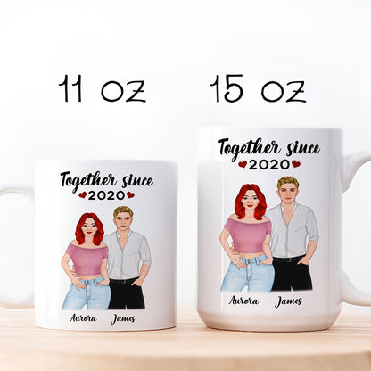 UPST83 Together Since - Personalized White Mug Accent Mug