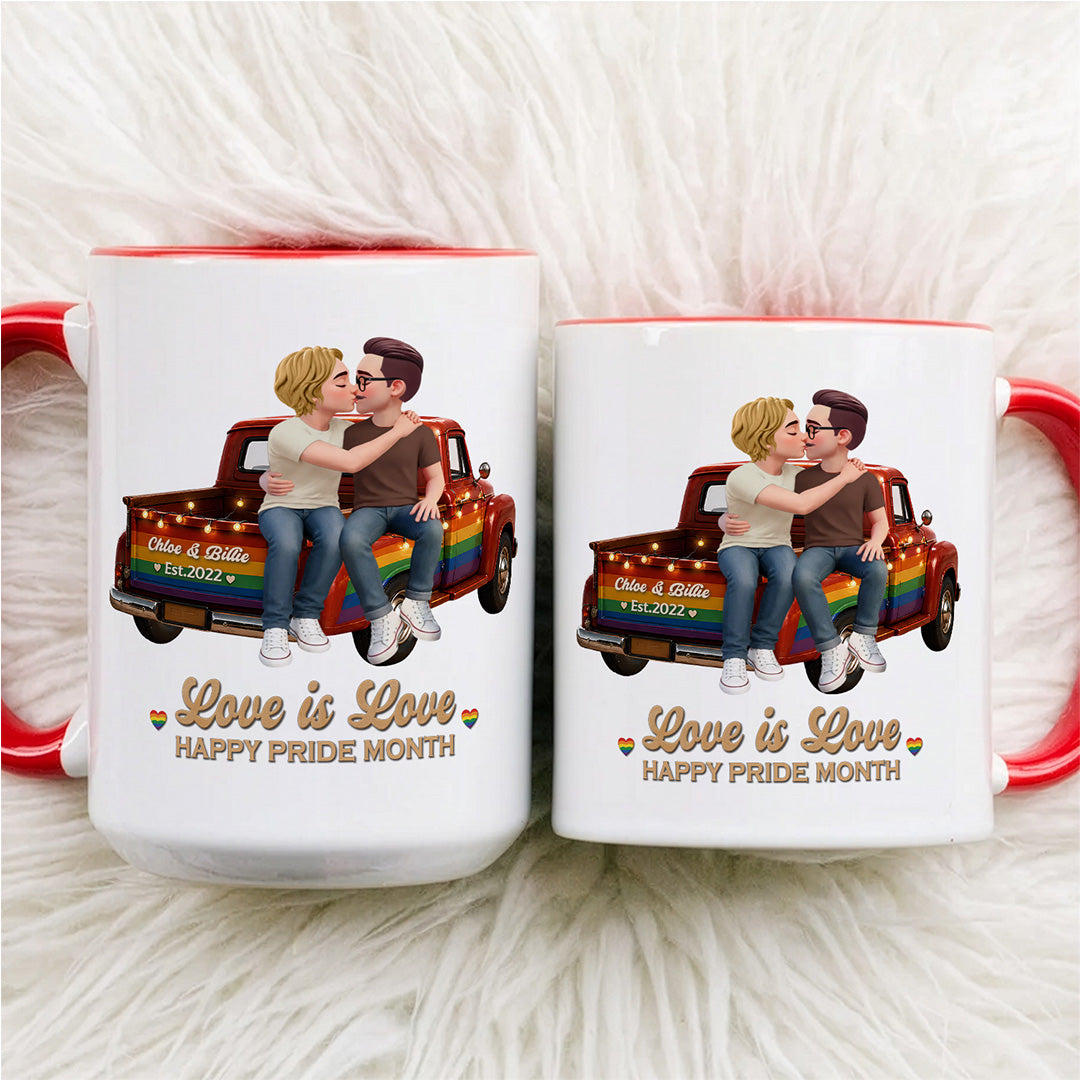UPST86 LGBT+ Couple Truck You & Me We Got This - Personalized White Mug Accent Mug