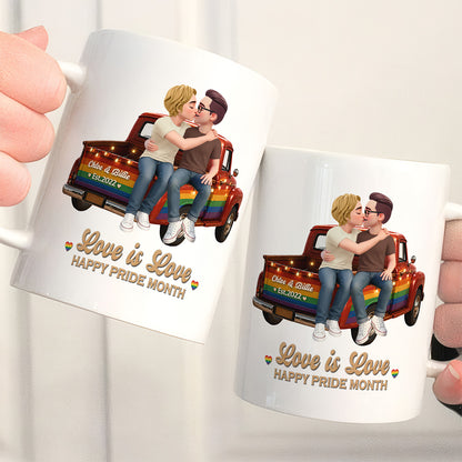 UPST86 LGBT+ Couple Truck You & Me We Got This - Personalized White Mug Accent Mug