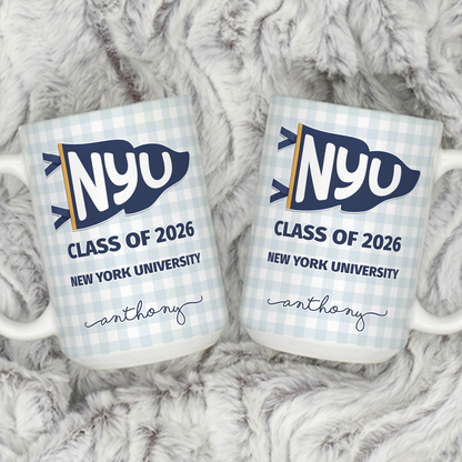VPST60 Class Of Back To School Pennant Flag - Personalized White Mug Accent Mug