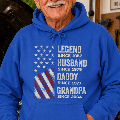 VPST27 Legend Husband Daddy Grandpa - Personalized T-shirt Hoodie