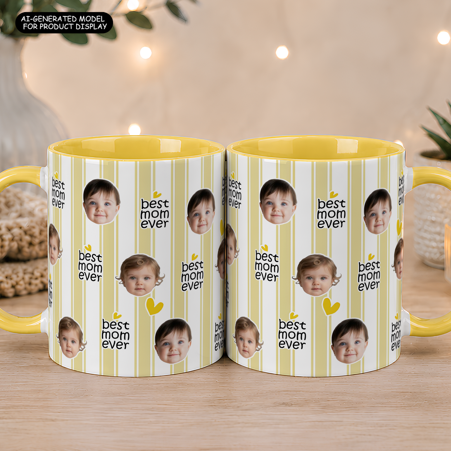 VPST39 Photo Upload Best Dad Best Mom Ever - Personalized White Mug Accent Mug