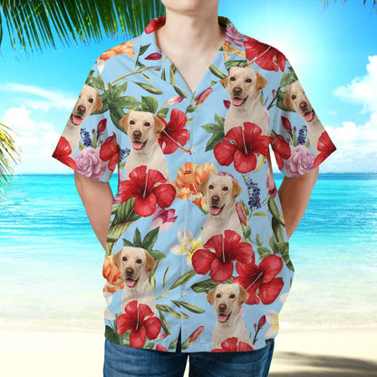 PSH14 Personalized Photo Upload Cat Dog Lover - Custom Hawaiian Shirt