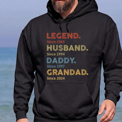 VPST09 Legend Husband Dad Grandad - Personalized Custom T-shirt Hoodie