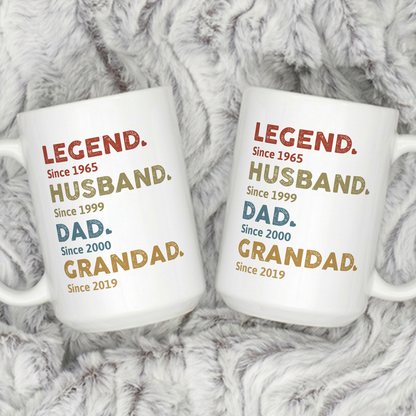 VPST09 Legend Husband Dad Grandad - Personalized Mug