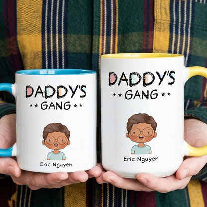 VPST04 Daddy's Mommy's Gang - Personalized White Mug Accent Mug