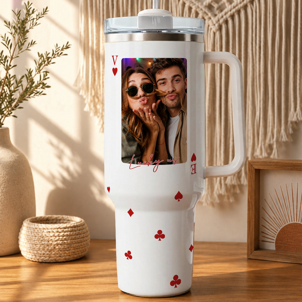 VPST63 King & Queen Of Heart Playcard - Personalized Custom Tumbler