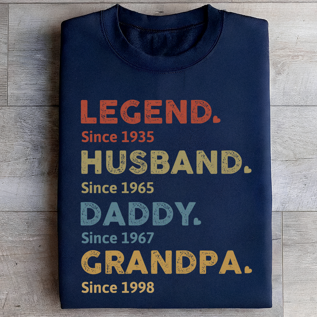 VPST09 Legend Husband Dad Grandad - Personalized Custom T-shirt Hoodie