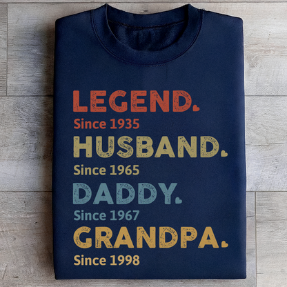 VPST09 Legend Husband Dad Grandad - Personalized Custom T-shirt Hoodie