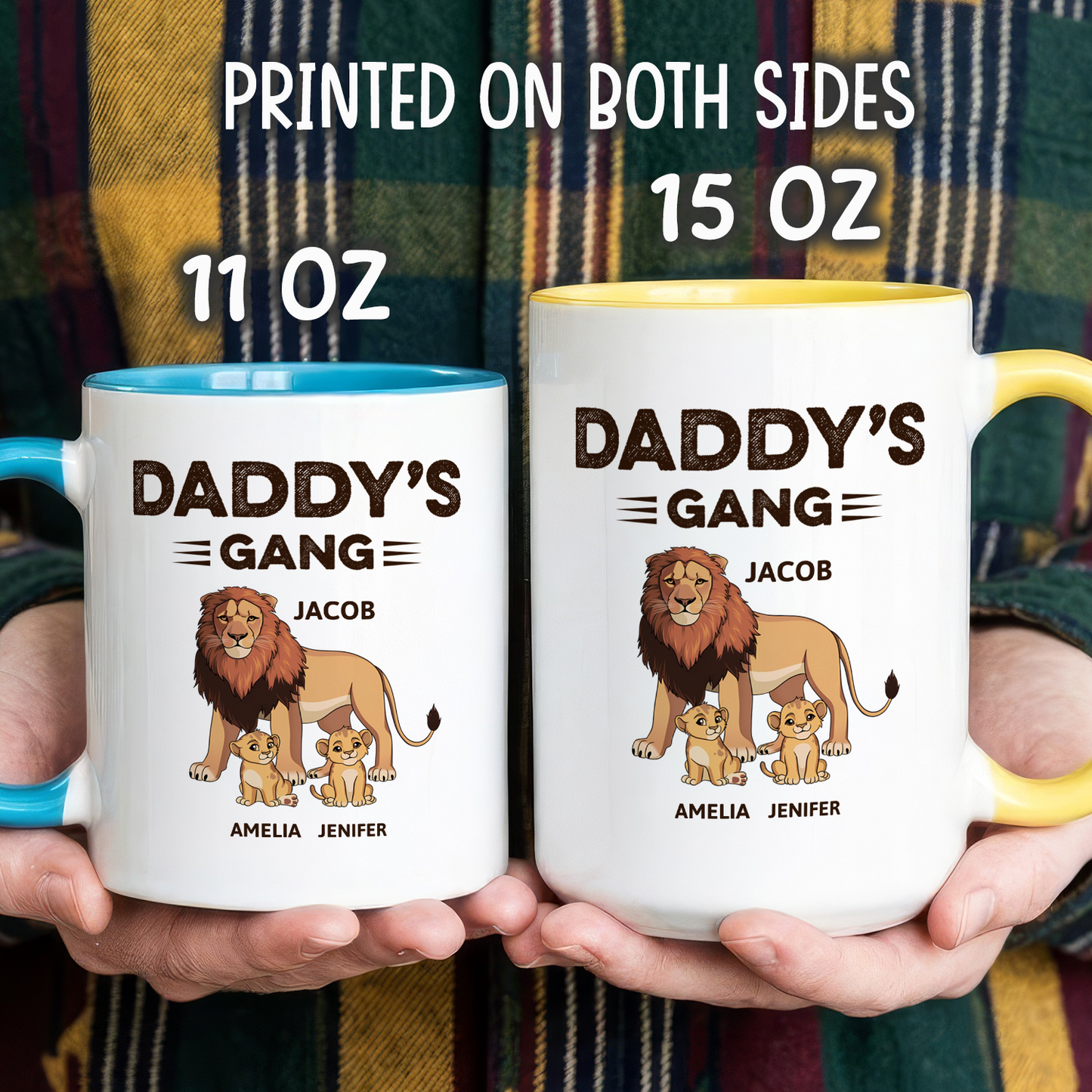 VPST06 Daddy's Gang - Personalized White Mug Accent Mug