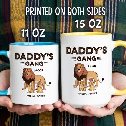 VPST06 Daddy's Gang - Personalized White Mug Accent Mug