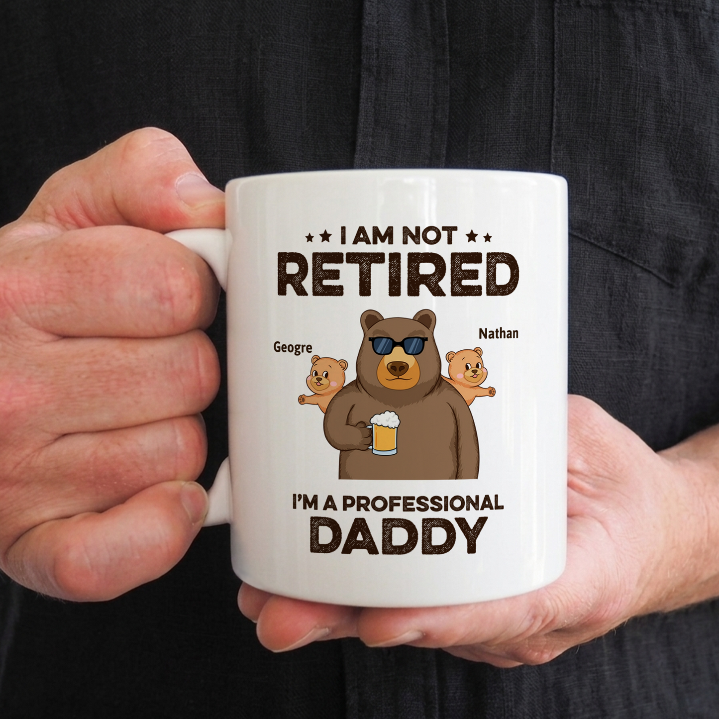 VPST05 I'm Not Retired I'm A Professional Grandpa - Personalized White Mug Accent Mug