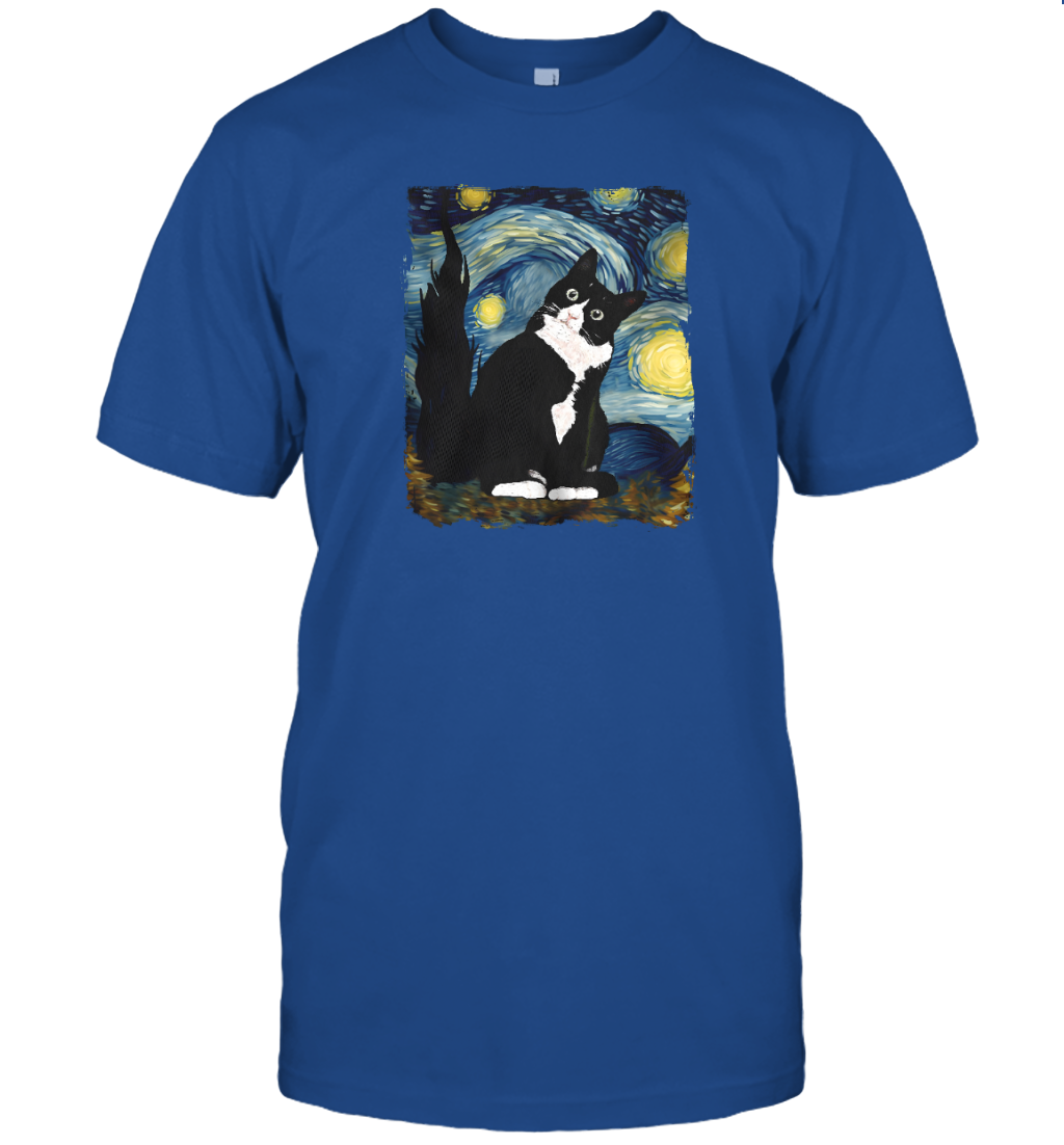 Miah1193 Tuxedo Cat Starry Night