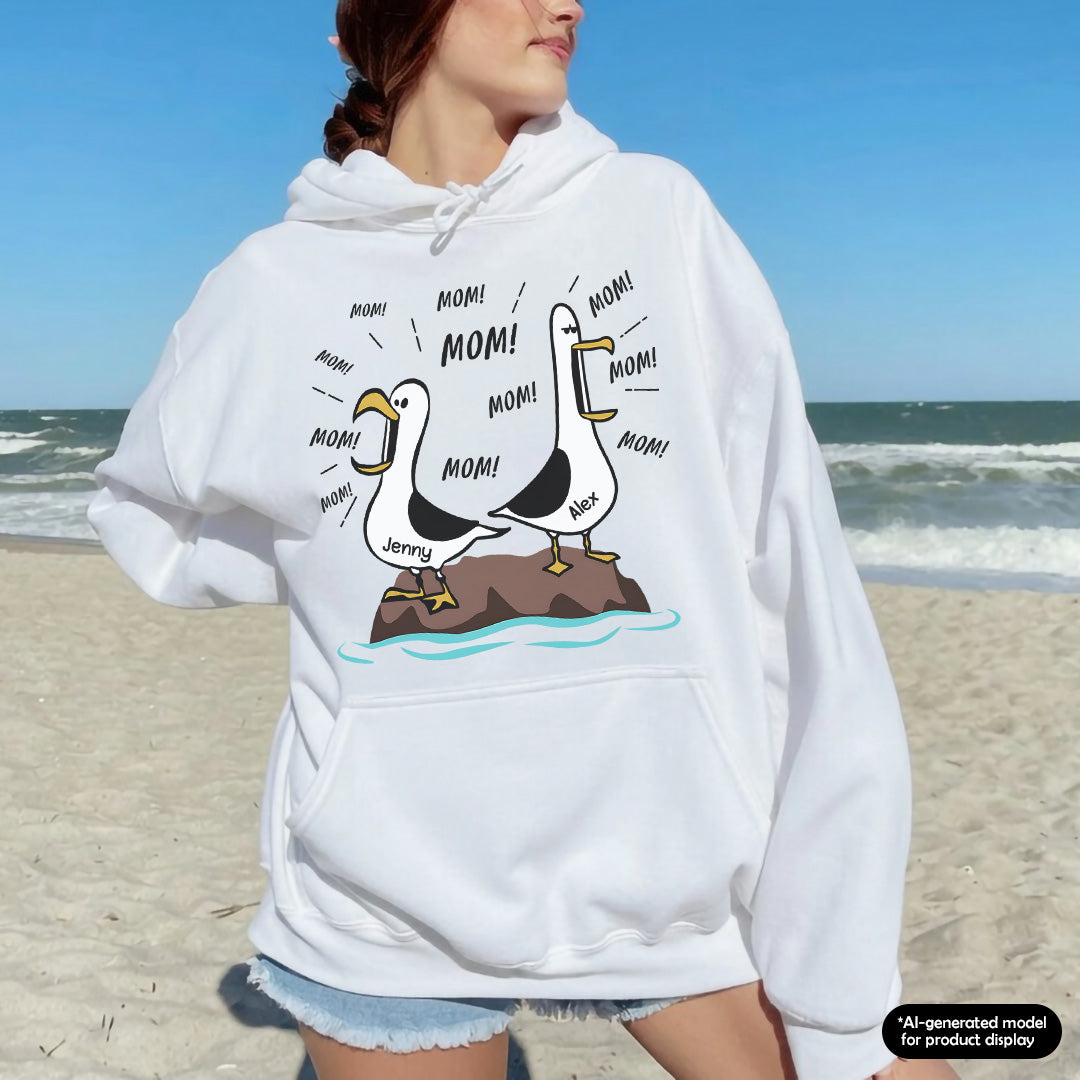 UPST97 Seagull Mom Mom Mom Funny - Personalized T-shirt Hoodie